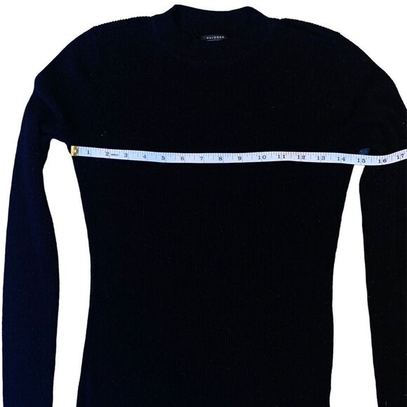 Halogen Soft Long Sleeve Top Women S Black with Sparkle Stretch Shirt - Picture 3 of 5